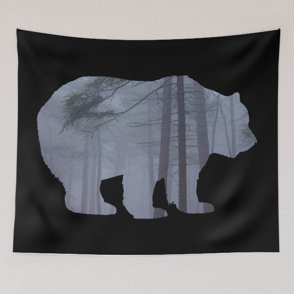 Item preview, Bear Silhouette Woods Country Home Decor A068 designed and sold by byNicol.
