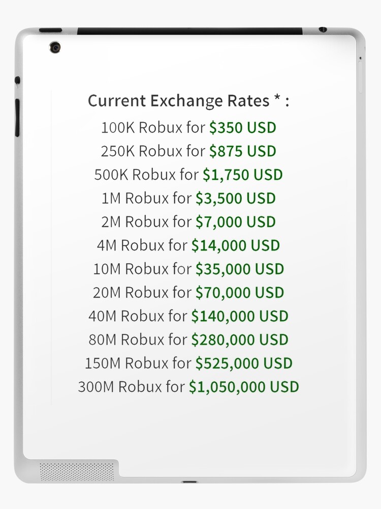 Devex Rates Ipad Case Skin By Steadyonrbx Redbubble - 100k robux mobile