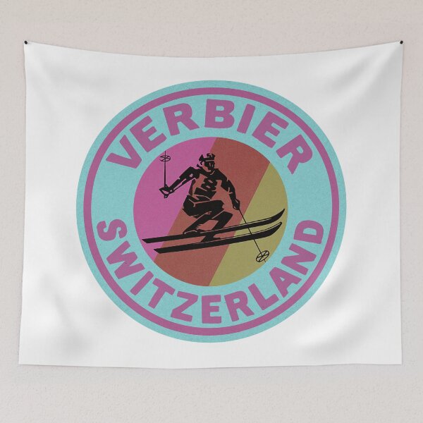Item preview, Ski Verbier Switzerland Skiing Valais Canton Matterhorn Mont Blanc designed and sold by DESTINATIONS DECAL.