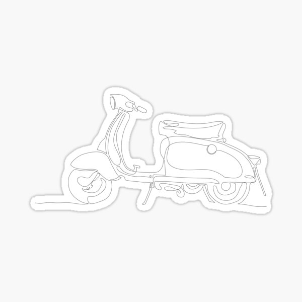Lambretta Series 2 Winter Model (White Graphic) Sticker