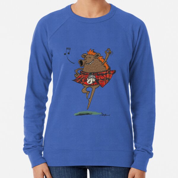 Highland Haggis Burns Night Highland Fling Scotland Lightweight Sweatshirt