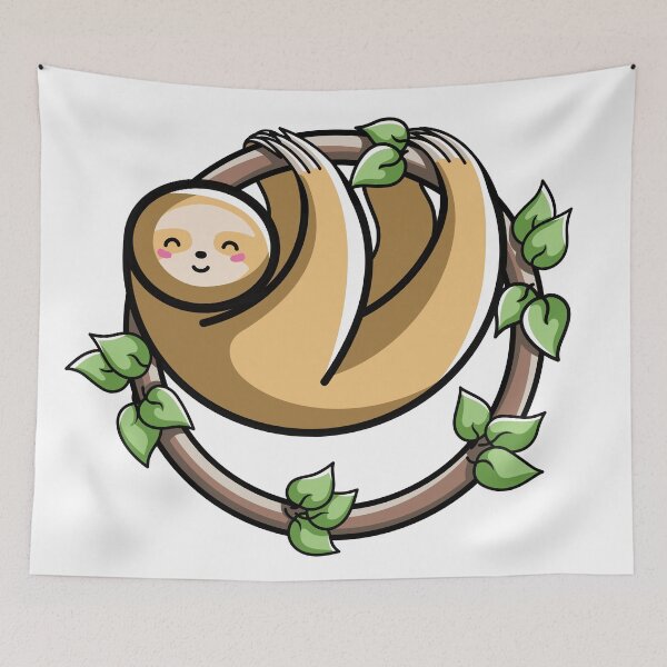 Item preview, Kawaii Cute Sloth Circle designed and sold by Flaming Imp.