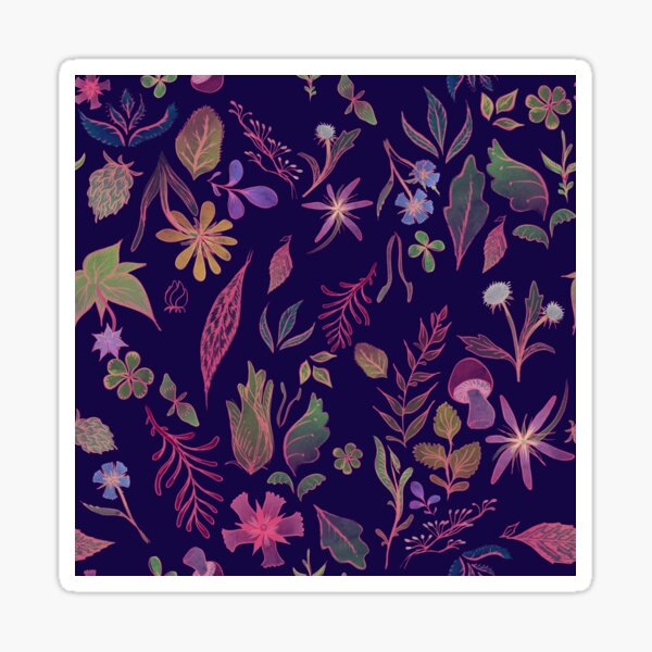 Midnight Flora Sticker