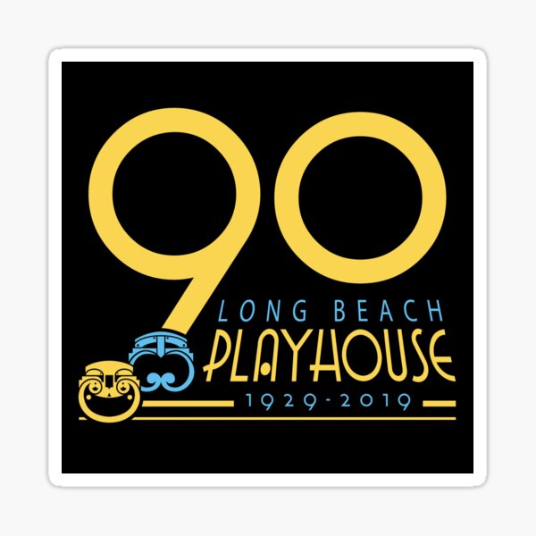 Long Beach Playhouse 90th Anniversary Logo Sticker