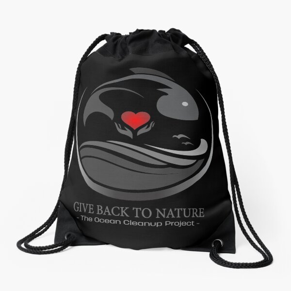 Give Back to Nature - The Ocean Cleanup Project Drawstring Bag