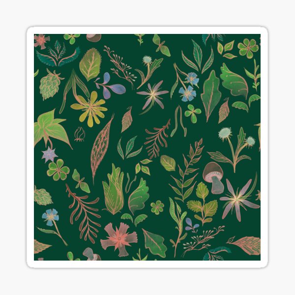 Emerald Flora Sticker