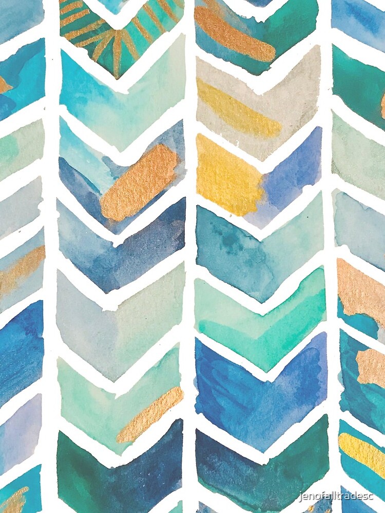 Freehand Watercolor Chevron Pattern by jenofalltradesc