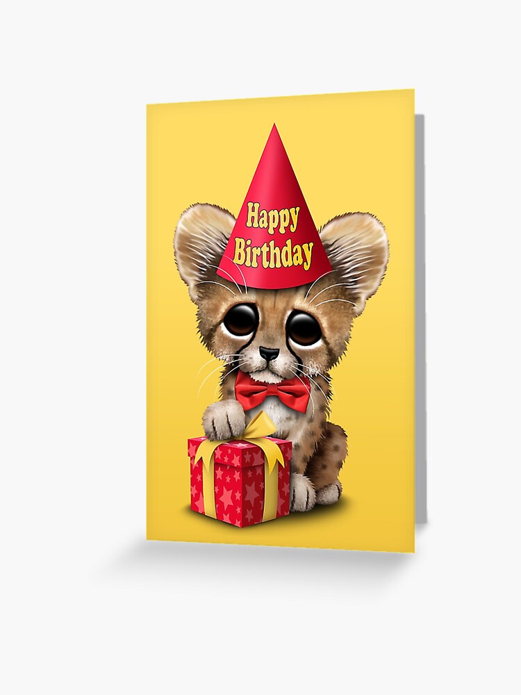 Happy Birthday Cheetah Greeting Card