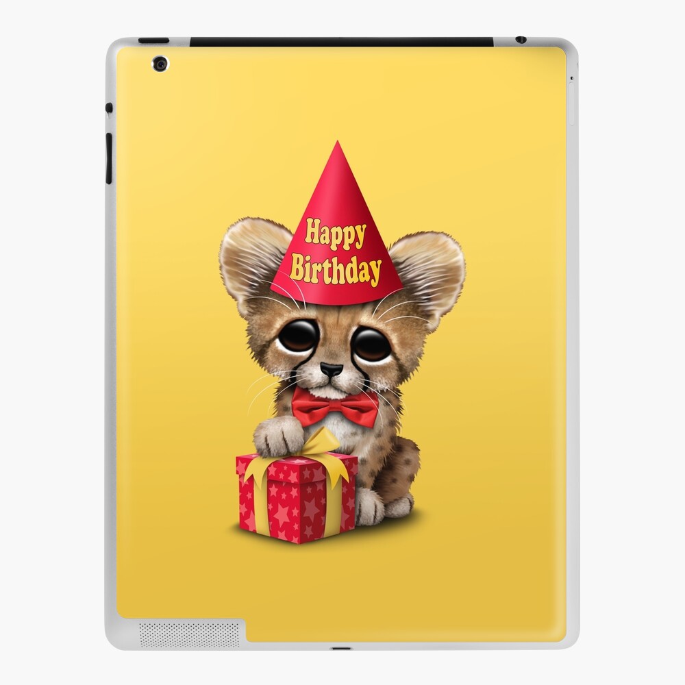 Coque Et Skin Adhesive Ipad Bebe Joyeux Anniversaire Cheetah Cub Par Jeffbartels Redbubble