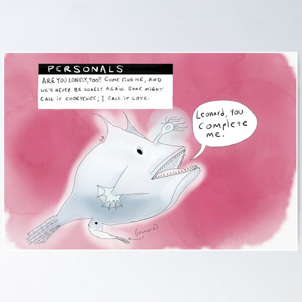Item preview, Angler Fish Personals - Valentine designed and sold by Olivia V. Ambrogio.
