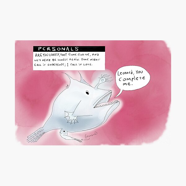 Item preview, Angler Fish Personals - Valentine designed and sold by Olivia V. Ambrogio.