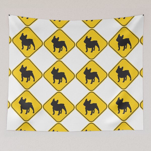 Item preview, Dog: Bulldog crossing/caution road sign! designed and sold by ArtBart.