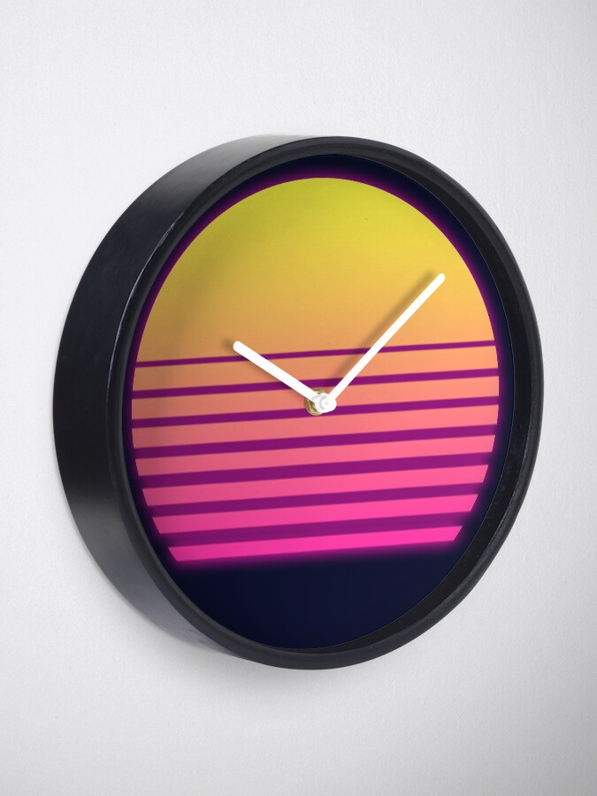 Alternate view of Synthwave Sun Clock