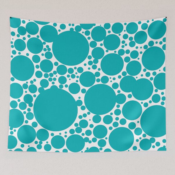 Item preview, Turquoise mermaid bubble pattern designed and sold by RachelTintedRed.
