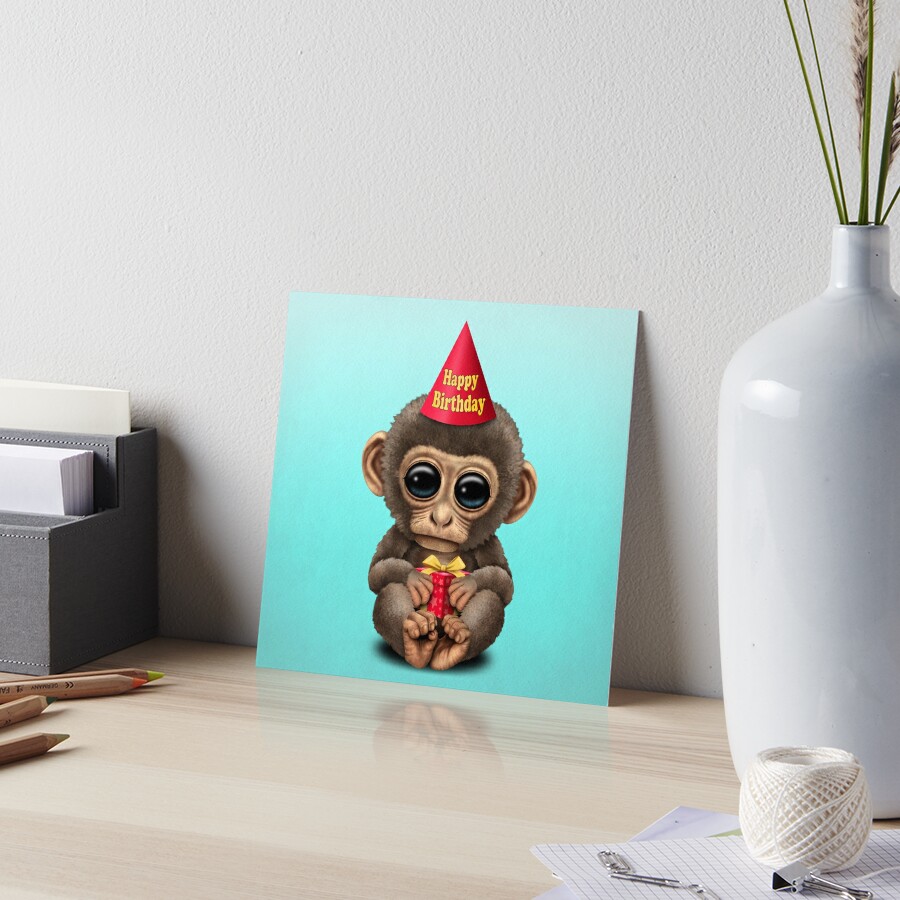 Cute Baby Gorilla Hippie Cutting Board by Jeff Bartels