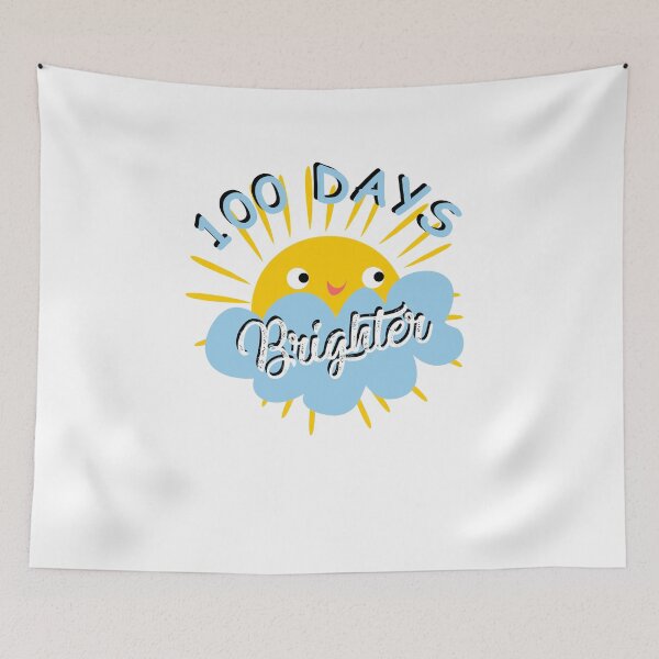 Item preview, 100 Days brighter Elementary Teacher Student Cute 1 designed and sold by hadleydesigns.