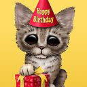 Poster Mignon Chaton Joyeux Anniversaire Par Jeffbartels Redbubble