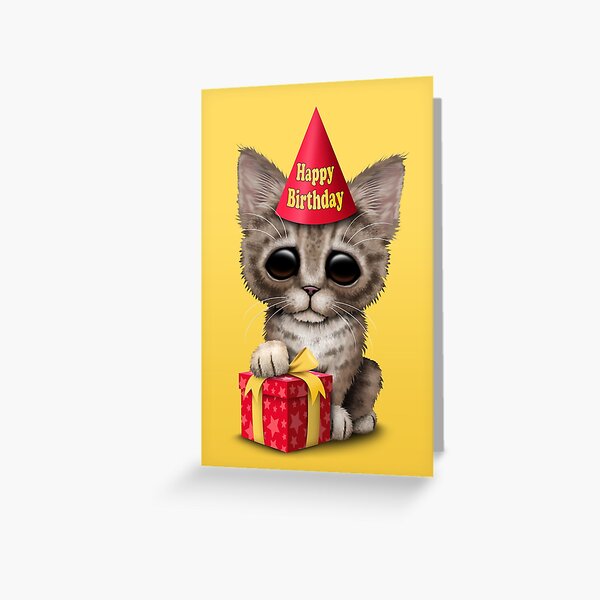 Carte De Vœux Mignon Joyeux Anniversaire Panthere Noire Par Jeffbartels Redbubble