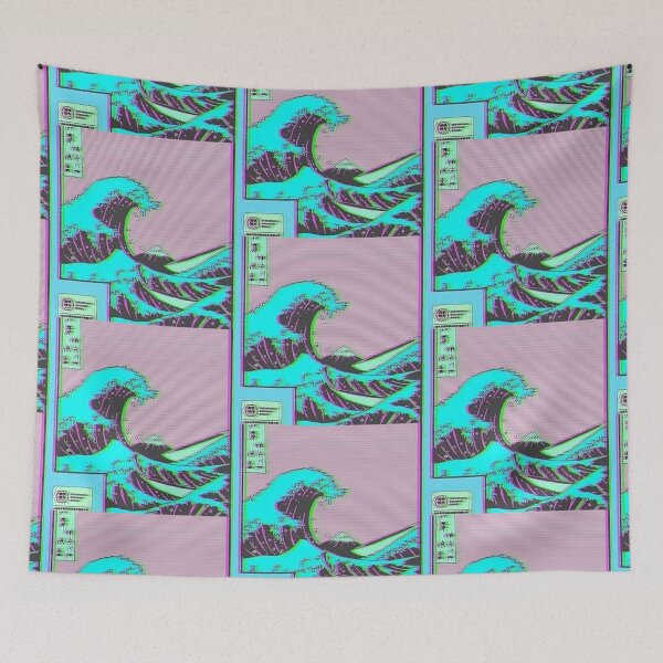 Item preview, The Great Wave off Vaporwave Kanagawa designed and sold by nietr.