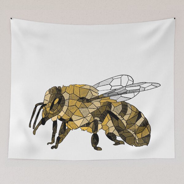 Item preview, Honey Bee Geometric Sketch Art designed and sold by polliadesign.
