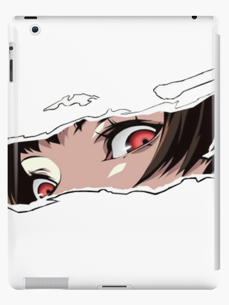 anime girl with scary eyes, t-shirt , phone cases | iPad Case & Skin