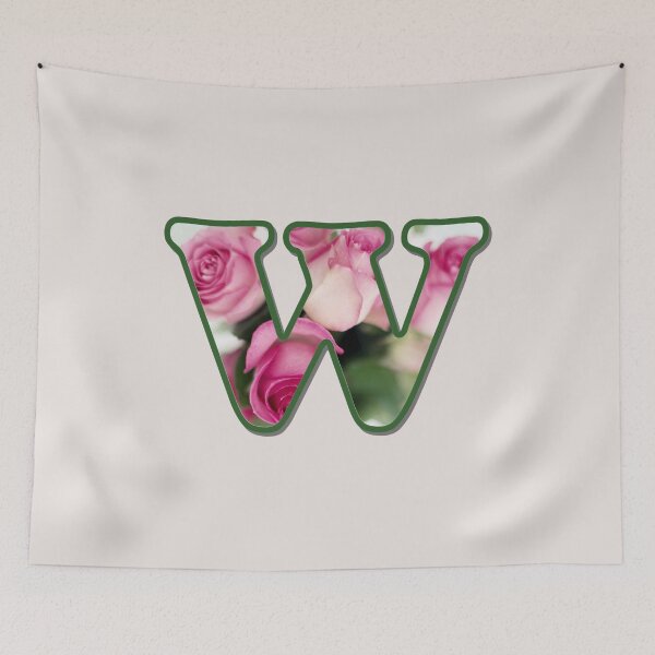 Item preview, Letter W Rose Monogram designed and sold by Paintings by gretzky.