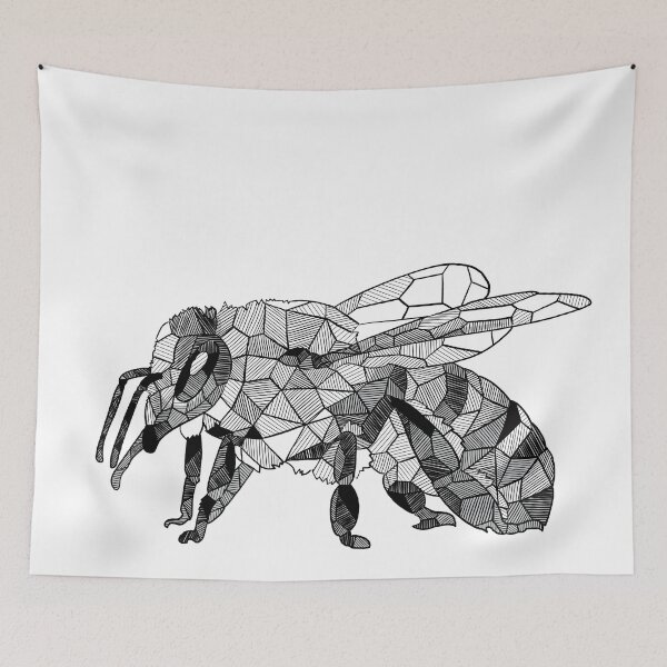 Item preview, Honey Bee Geometric Sketch Design designed and sold by polliadesign.