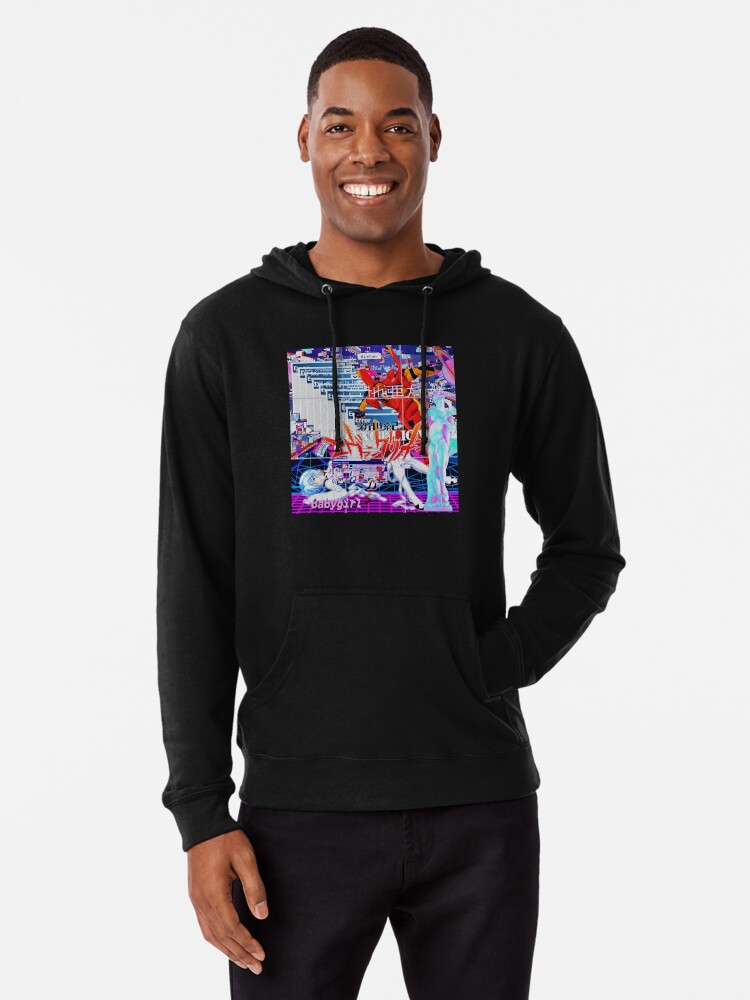 anime vaporwave overload  lightweight hoodie