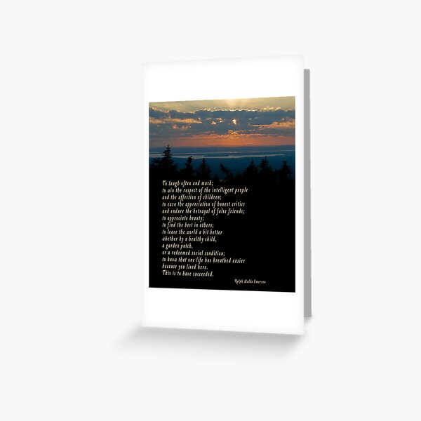 Emerson - To laugh often and much Greeting Card