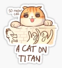 A Cat on Titan Sticker