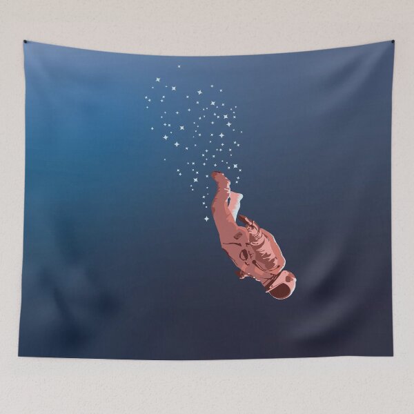 Item preview, diving astronaut designed and sold by iwillnotbepaged.