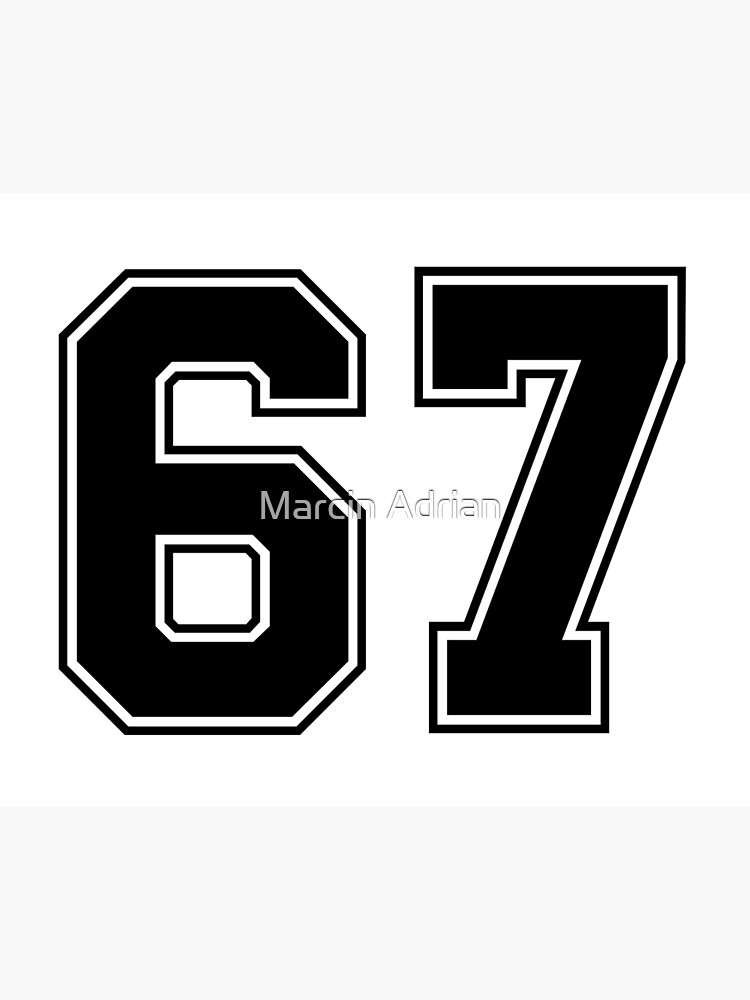 67 American Football Classic Vintage Sport Jersey Number in