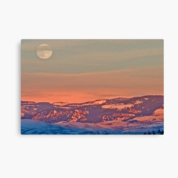 Moonrise Over Jackson Hole Canvas Print