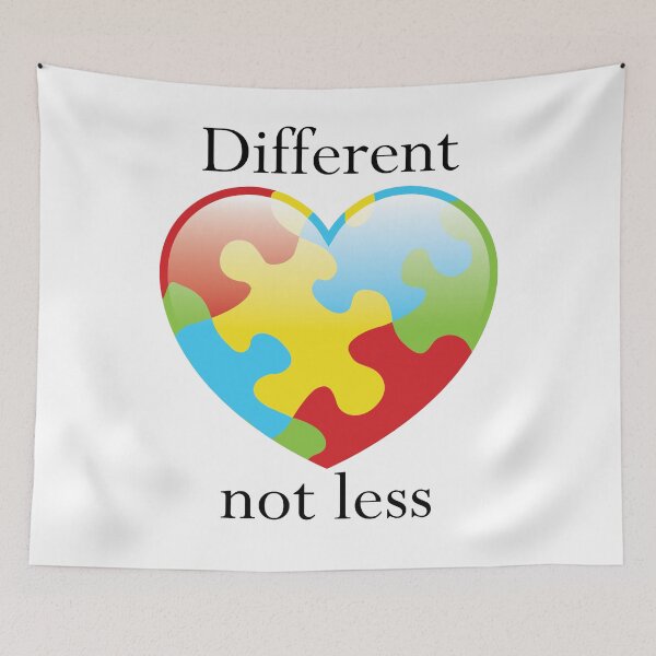 Item preview, Different not less - Autism awareness designed and sold by crdraper.