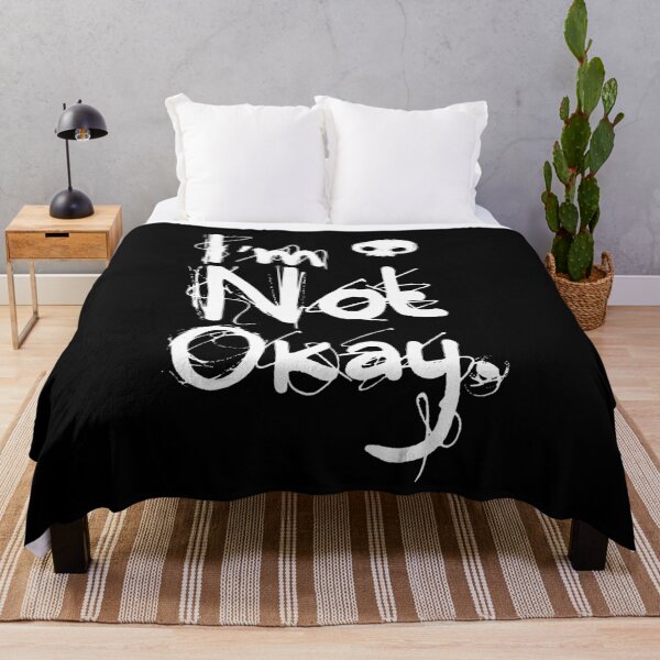 Item preview, Not Okay Grunge Typography with Skull designed and sold by magiccato.