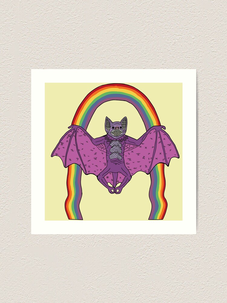 Thee Oh Sees Help Bat Art Print By Theavianagenda Redbubble