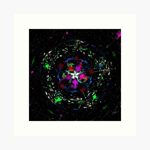 Glitch Flower Art Print