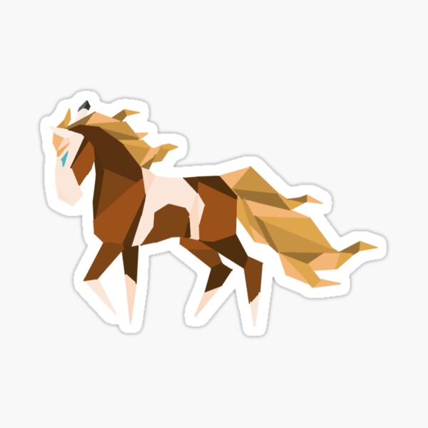 Spirit stallion of the cimarron-low poly sticker(Rain) Sticker