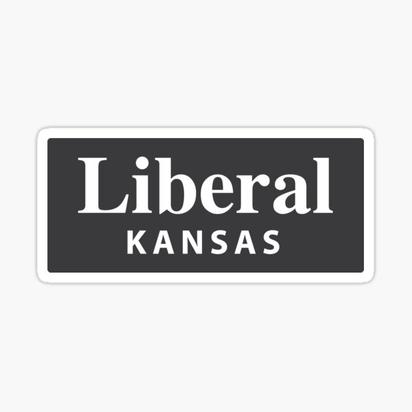 "Liberal, Kansas" Sticker by EveryCityxD2 Redbubble