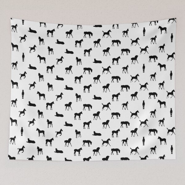 Item preview, Foals All Over Pattern Black on White by Orikall designed and sold by HippieWorks.
