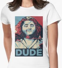 DUDE, It's Hurley Reyes from the TV show LOST Women's Fitted T-Shirt