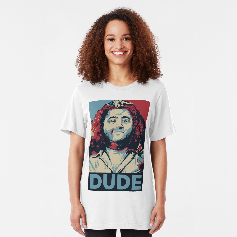 DUDE, es Hurley Reyes del programa de televisión LOST Camiseta ajustada