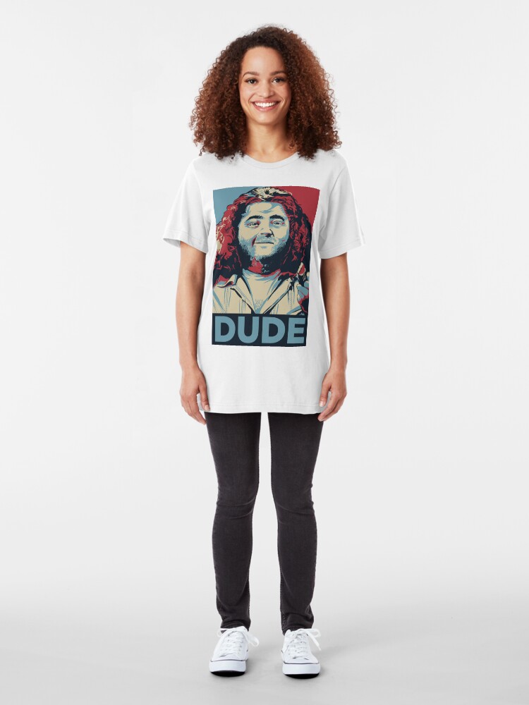 Vista alternativa de Camiseta ajustada DUDE, es Hurley Reyes del programa de televisión LOST