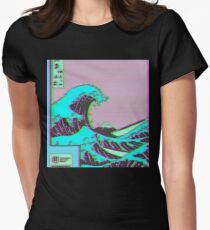 Die große Welle vor Vaporwave Kanagawa Tailliertes T-Shirt für Frauen