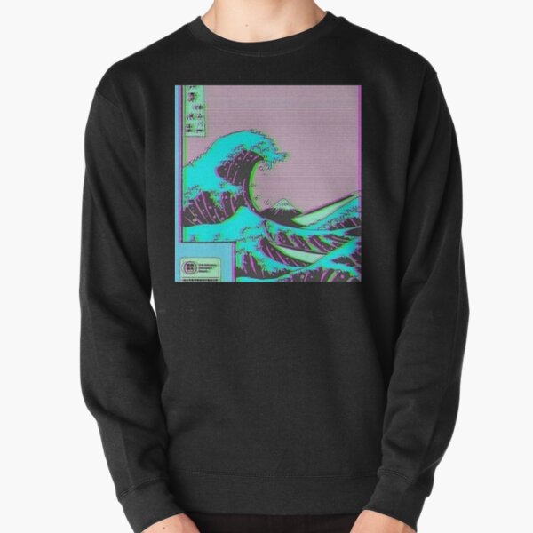 La Grande Vague de Vaporwave Kanagawa Sweatshirt épais