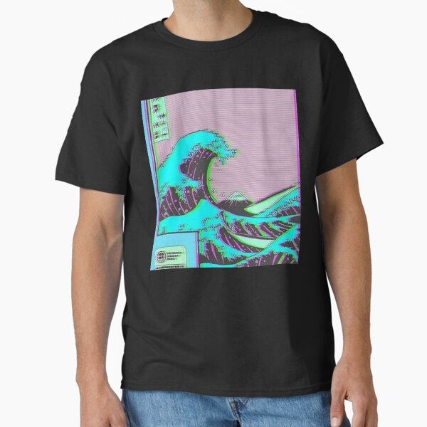 Aperçu de l'œuvre La Grande Vague de Vaporwave Kanagawa créée et vendue par nietr.