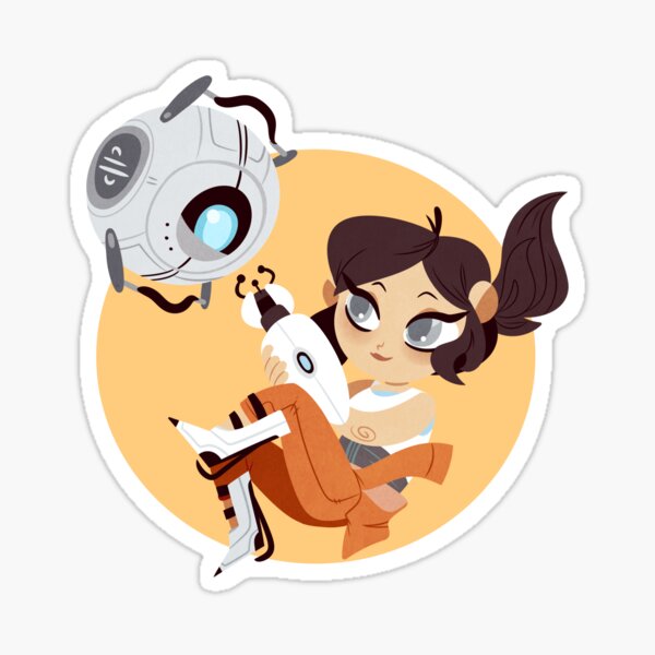 Chell and Wheatley  Sticker