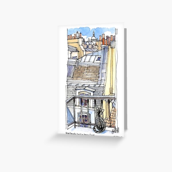 Milo the Cat in Paris Greeting Card