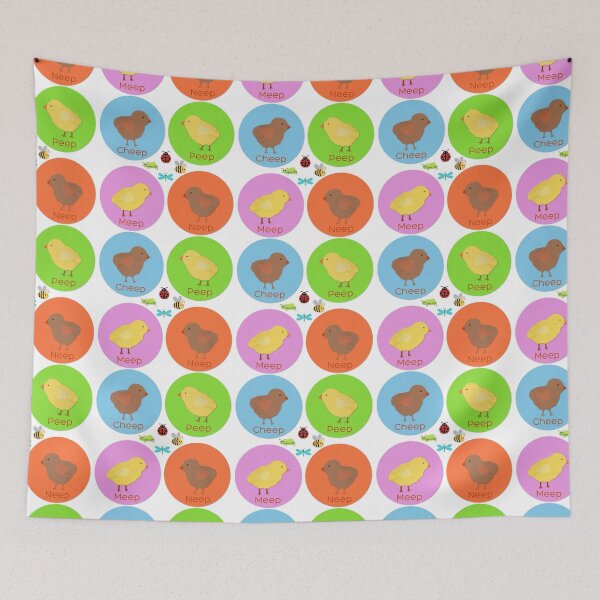 Item preview, Chicks in Colorful Circles with Bugs!  Stickers and more designed and sold by sweetpea73.