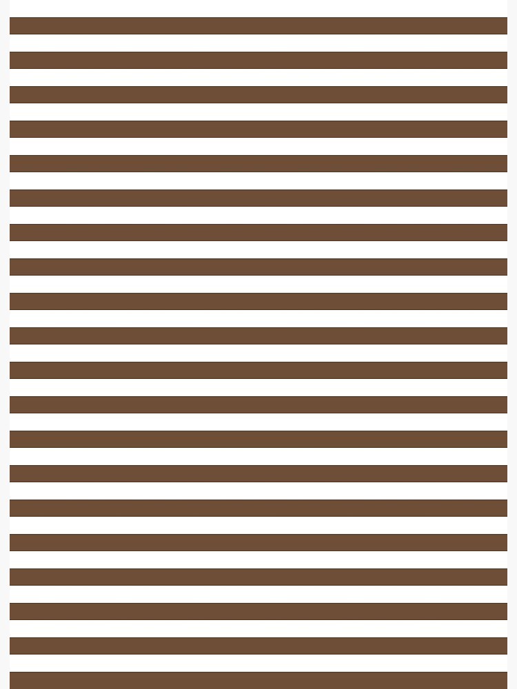 Café marrón y rayas horizontales blancas Lámina rígida